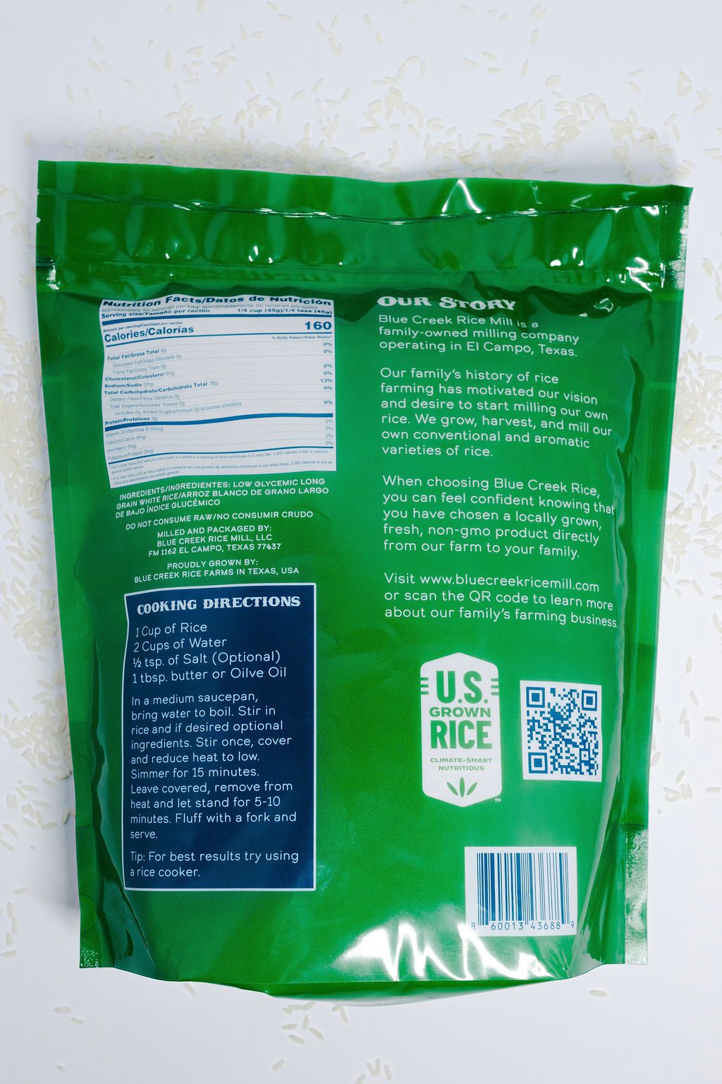 Blue Creek Rice Mill - Low Glycemic Long Grain Rice - Directions